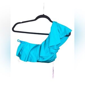 Trina Turk Women's Standard Monaco Ruffle Bandeau Bikini Top, One Shoulder D20